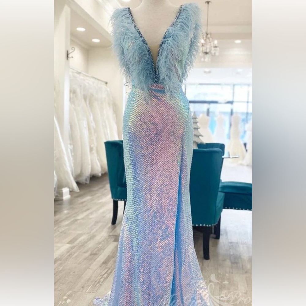 Prom!!!! Iridescent blue! Only worn a few hours at prom!